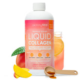 Bottle of SkinnyFit Liquid Collagen Tropical Mango 24 servings