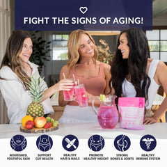 Nutrition facts panel for SkinnyFit Super Youth Collagen Tropical Punch