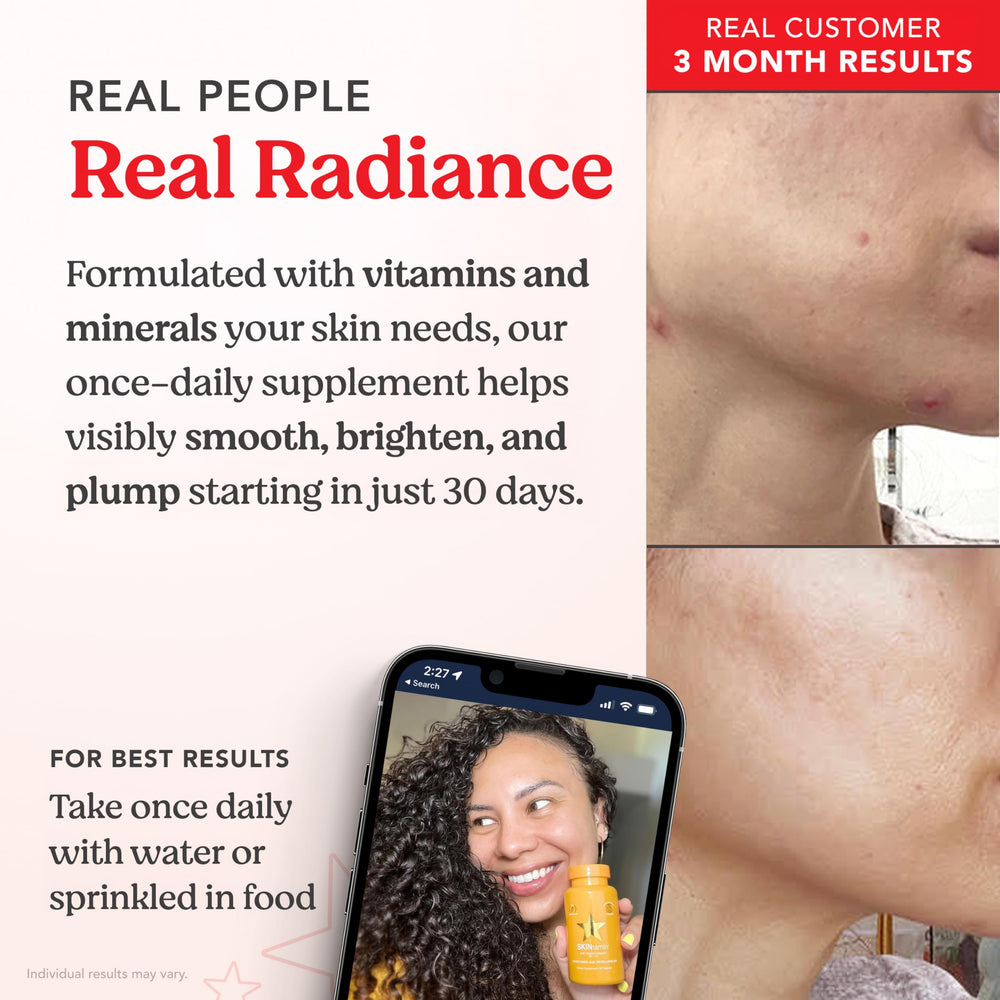 Concept image showing skin benefits and glow