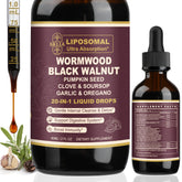 Product bottle of SKLIA 20-in-1 Liposomal Wormwood Cleanse Drops