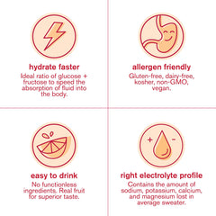 Hydration packets with real fruit imagery