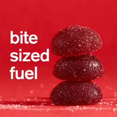 Energy chews on a cycling handlebar for quick fueling
