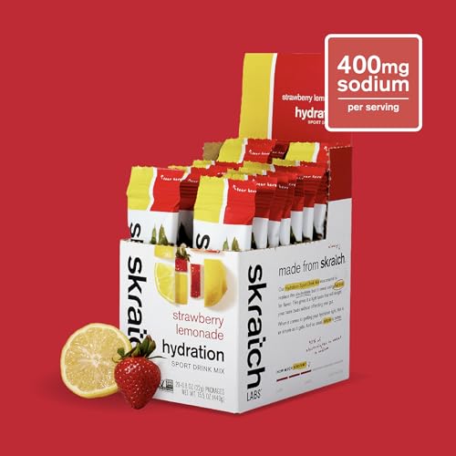 Skratch Labs Hydration Packets Strawberry Lemonade 20ct packaging back