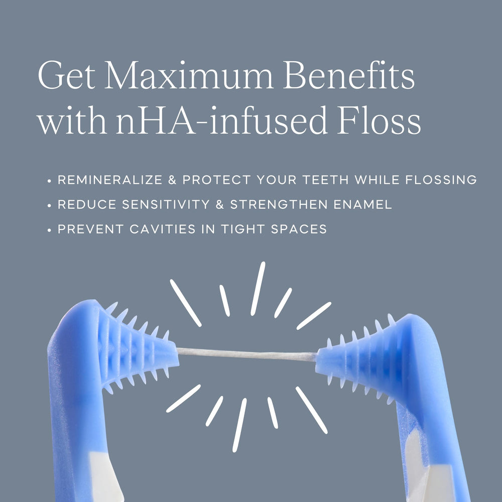 Nano-hydroxyapatite (nHa) floss head detail