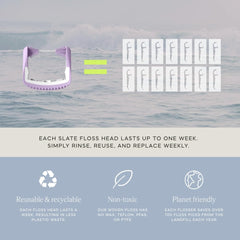 Replaceable floss heads for sustainable use