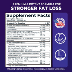 Capsules of Sleep Burn Night Time Fat Burner on white background