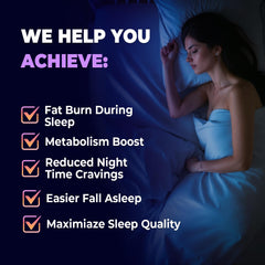 Sleep Burn Night Time Fat Burner bottle back label