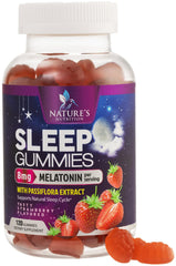 Sleep Gummies 8mg Melatonin Strawberry – front bottle view