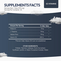 Sleep mask included with strips