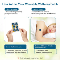 60-piece sleep patch packaging and label