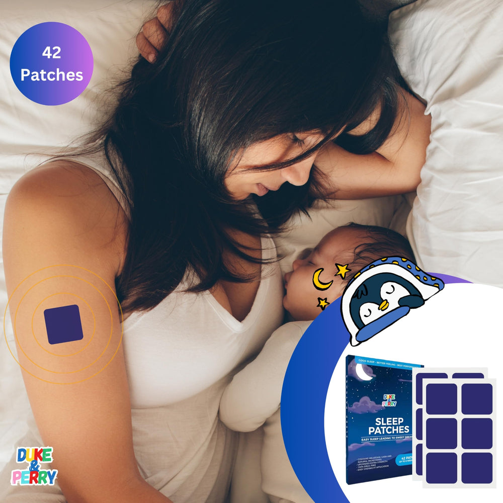 Sleep patch applied to the belly area for transdermal absorption