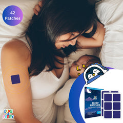 Sleep patch applied to the belly area for transdermal absorption
