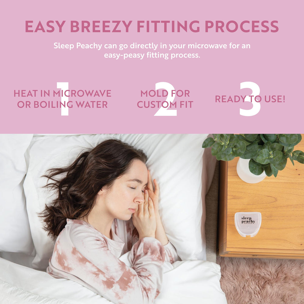 Microwave-fit Sleep Peachy night guard for easy fitting