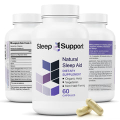 SleepSupport bottle and packaging on a clean surface