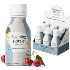 Front view of Sleeping Bottle cherry sleep aid bottle