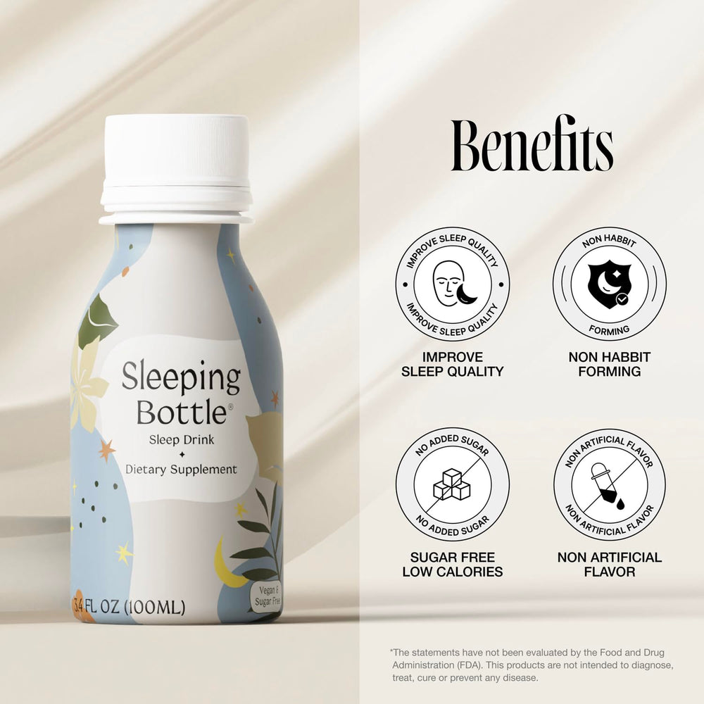 Sleeping Bottle packaging box for a 6-pack