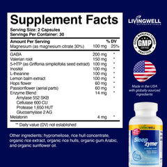 Sleepzyme capsule held in hand showing actual size and portability