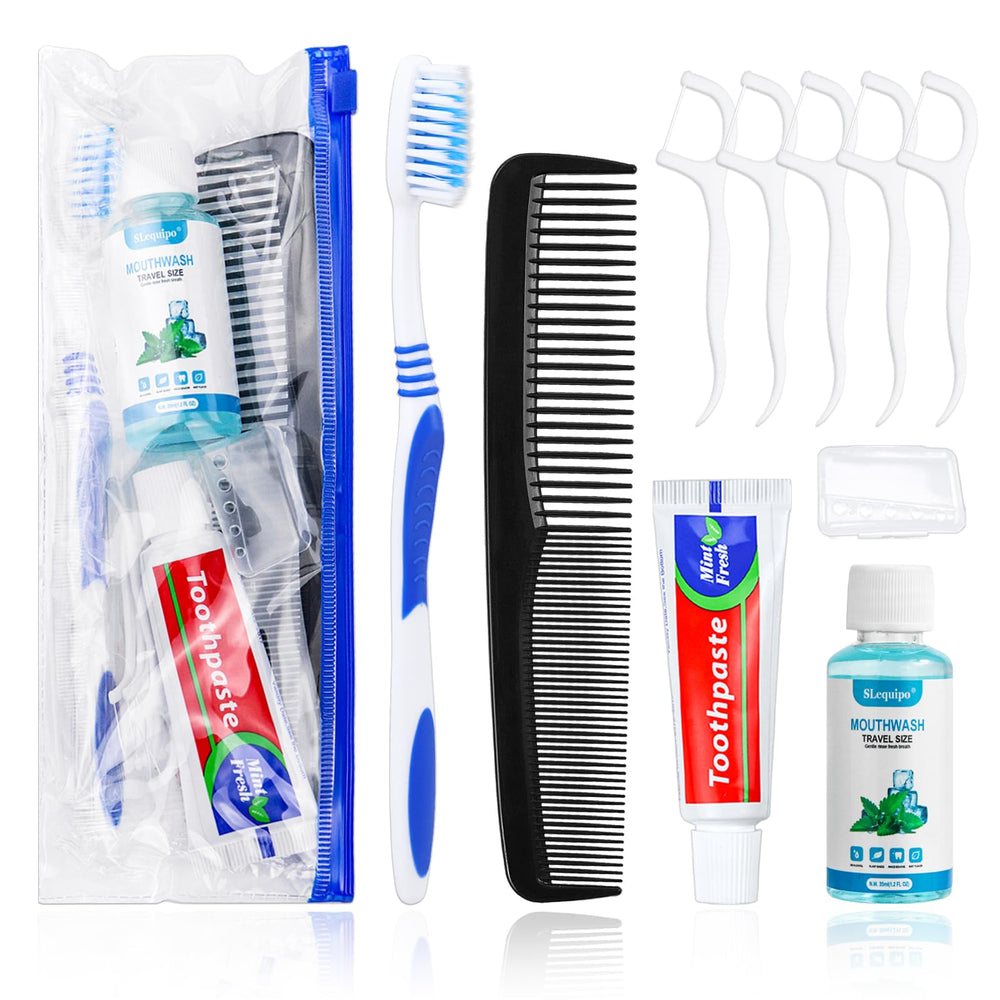Bulk pack of 10 SLequipo travel toothbrush kits
