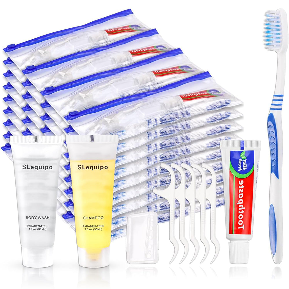 SLequipo 50-set toothbrushes, toothpaste, floss bundle