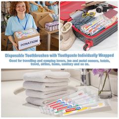 Nursing care disposable toothbrushes for patients