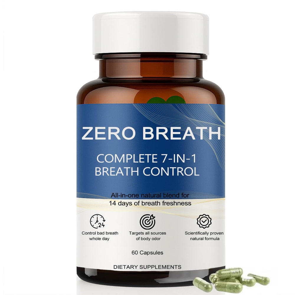 Slifthistle Zero Breath capsules bottle with mint and chlorophyllin on the label