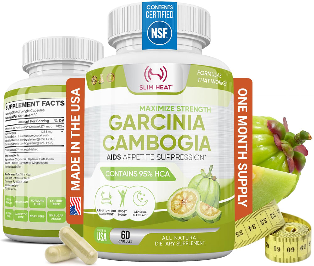Slim Heat Garcinia Cambogia capsules hero image supports appetite management