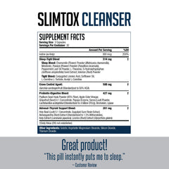Front of Slim-Tox packaging highlighting 90 capsules