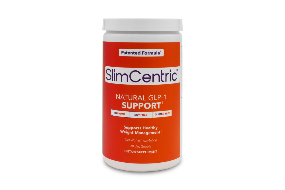 SlimCentric GLP-1 powder prep before breakfast for easy daily mix.
