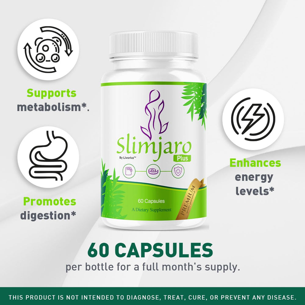 SlimJaro Plus bottle label showing Advanced Formula