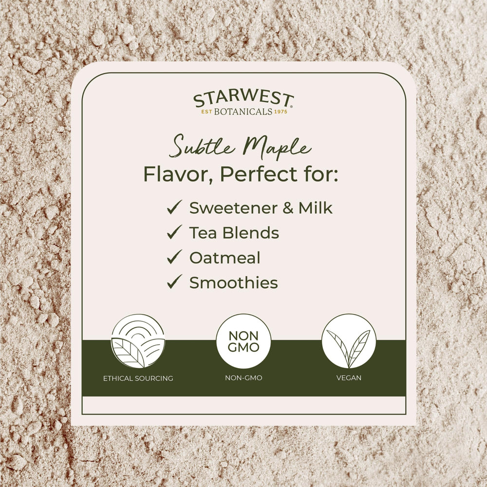 Slippery elm tea prepared with milk and sweetener
