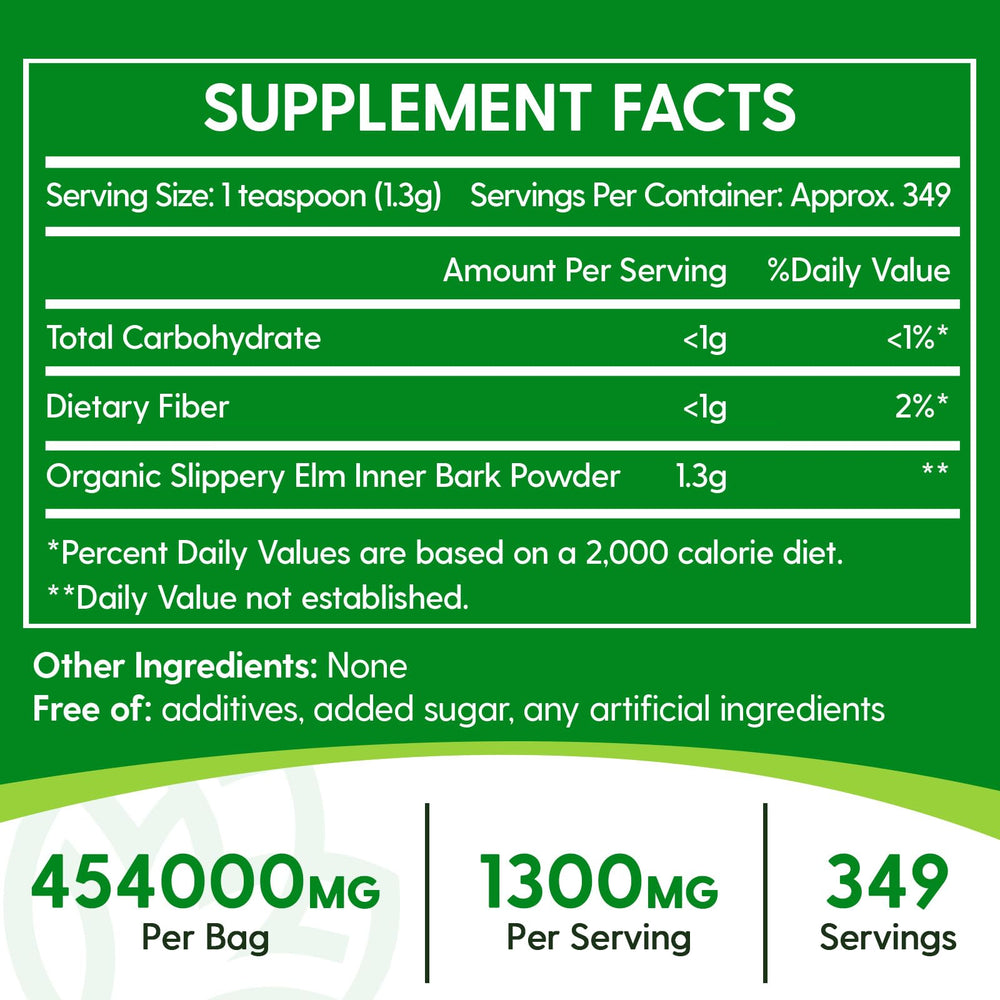 Close-up of fine Slippery Elm powder texture