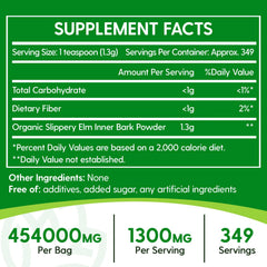 Close-up of fine Slippery Elm powder texture