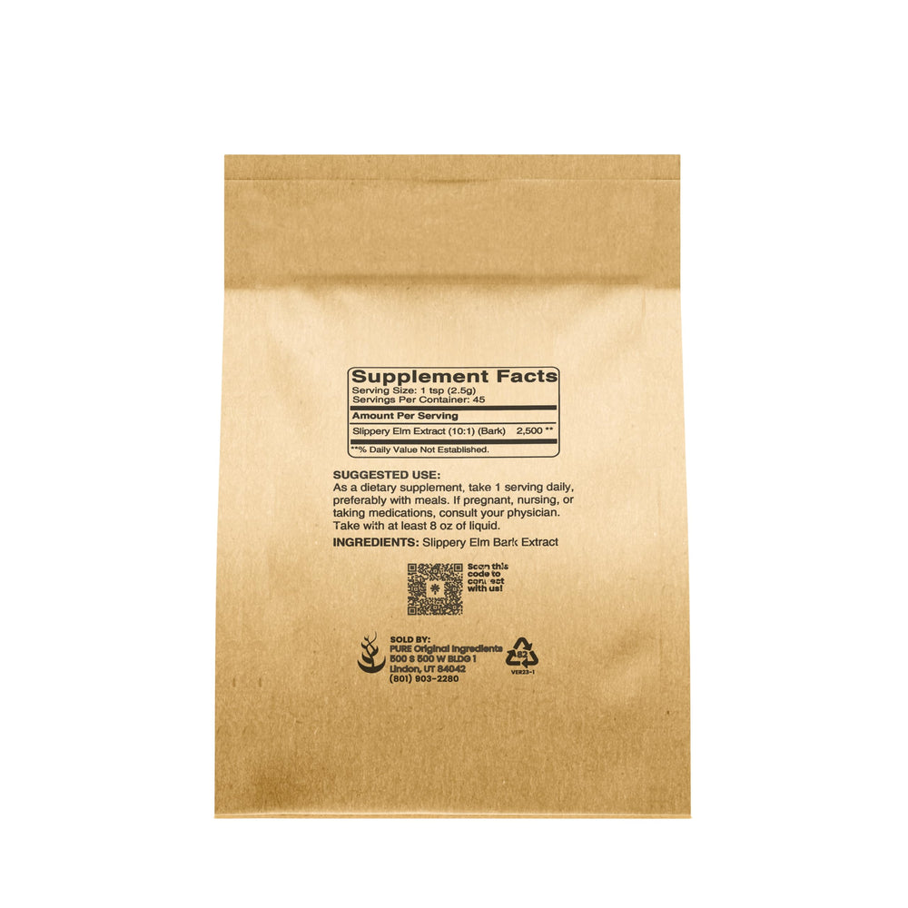 Slippery Elm Powder mixed with hot water to form a poultice