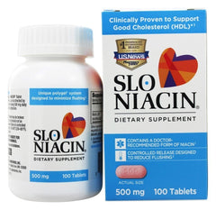 Bottle of Slo-Niacin 500 mg slow-release Niacin