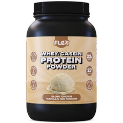 Slow Churn Vanilla Ice Cream whey protein powder tub 1.8 lb front view