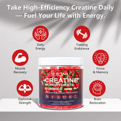 Athlete taking Slsomu Creatine Monohydrate Gummies after workout