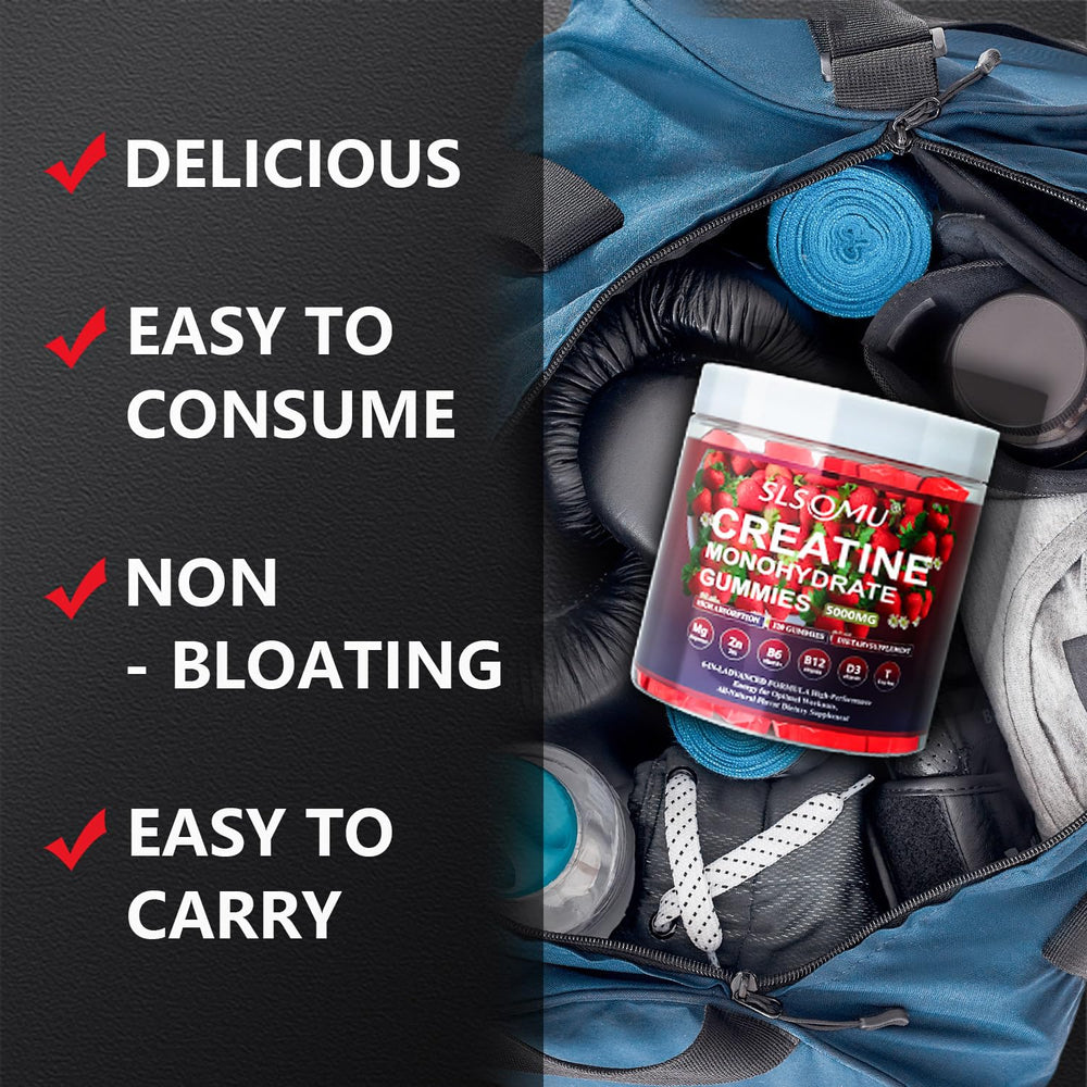 Vegan, sugar-free Creatine Monohydrate Gummies packaging