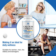 Small, round, easy-to-swallow calcium citrate tablets