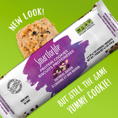 Smart for Life oatmeal raisin protein cookie closeup emphasizes protein and fiber for fullness.