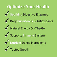 SMART Pressed greens powder scoop into glass for easy daily nourishment