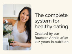 SMART Pressed organic ingredients display shows 50+ superfoods for balanced nutrition