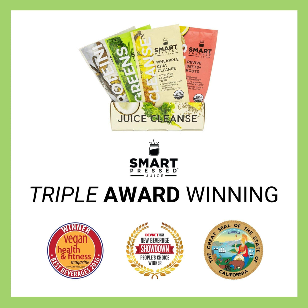 Scoop dissolves in water with SMART Pressed enzymes and probiotics for absorption