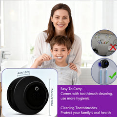 Compatible with most manual and electric toothbrushes