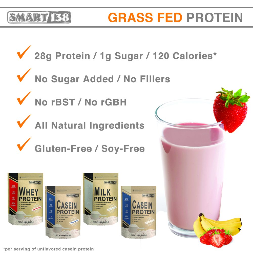 Smart138 Total Milk Protein RBST-free badge signals hormone-free nutrition.