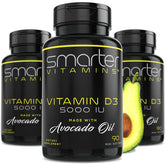 Three-pack Smarter D3 5000 IU avocado oil mini softgels product image