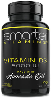 Smarter D3 5000 IU bottle with avocado oil