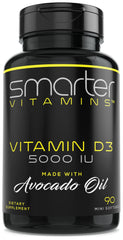 Smarter D3 5000 IU bottle with avocado oil