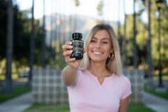 Peruvian maca root illustration with capsules