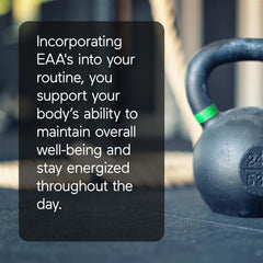 Complete EAAs list on bottle nutrition panel