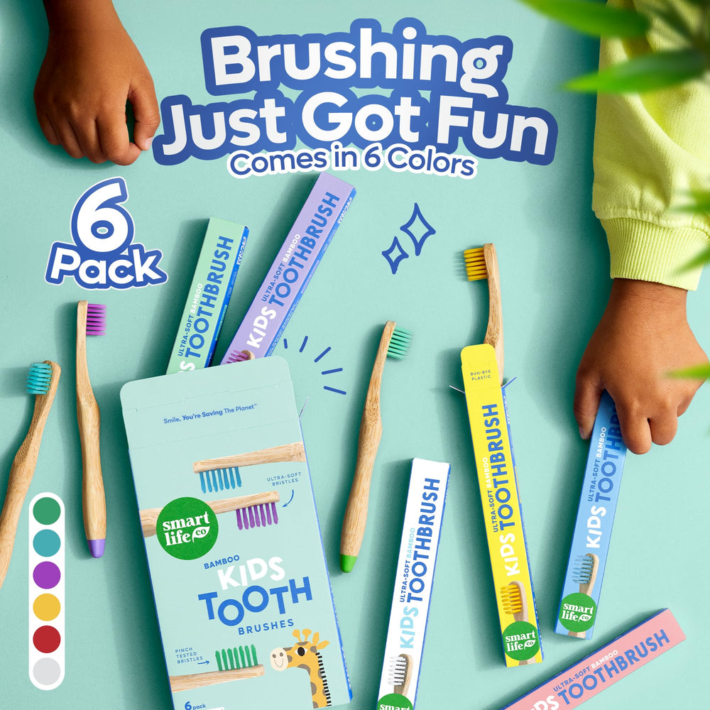 Eco-friendly bamboo toothbrush with natural wood